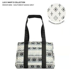 NWOT Lug Guild Collection Classic Rover Mini Tote Bag in Southwest Geese Grey